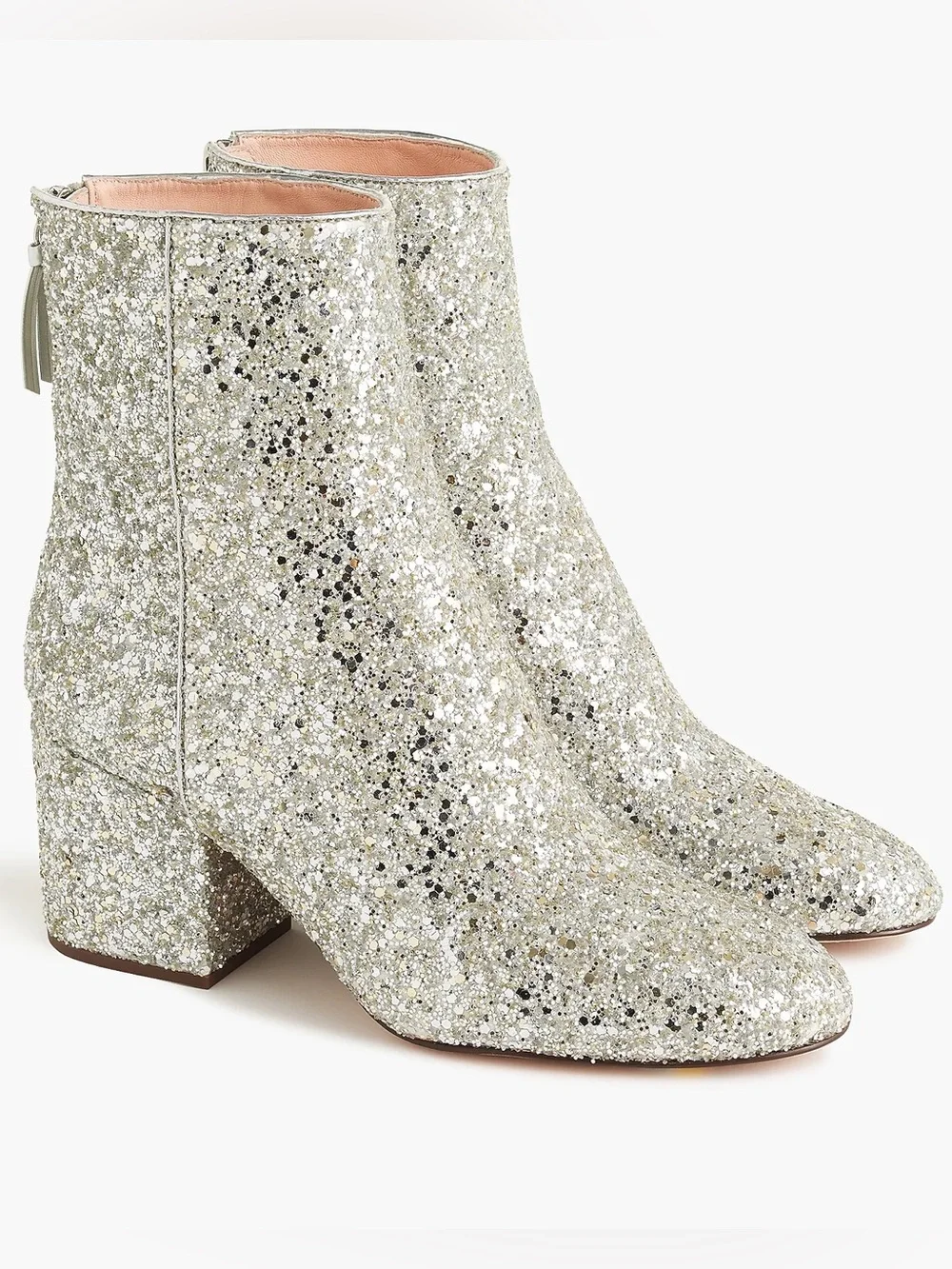 J. Crew Sadie Ankle Boots in Glitter. Size 9. Like New.